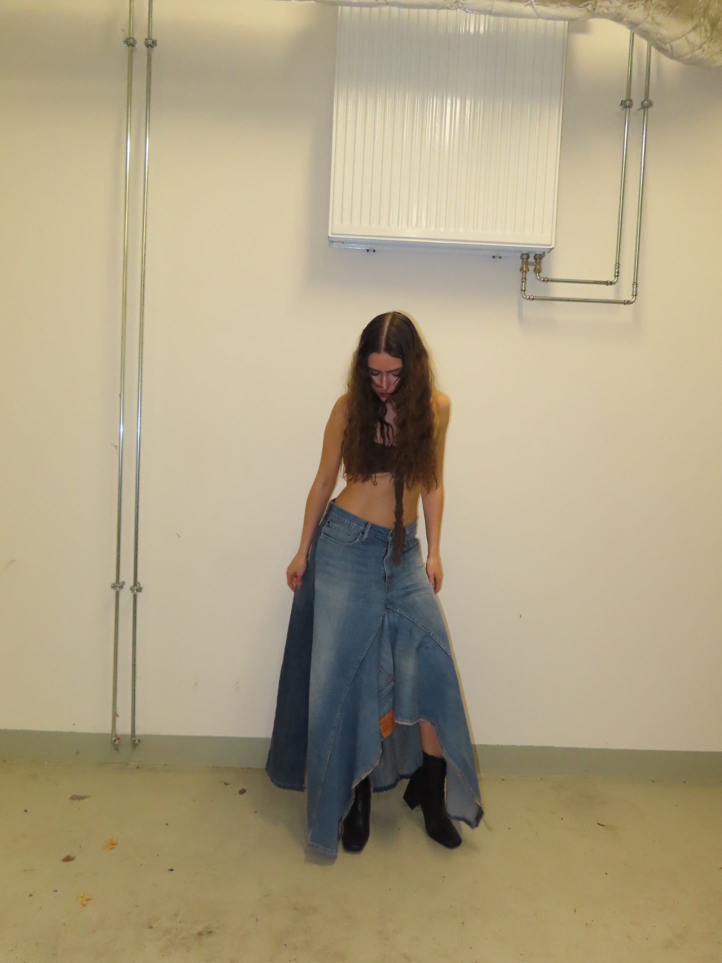 UPCYLED DENIM SKIRT