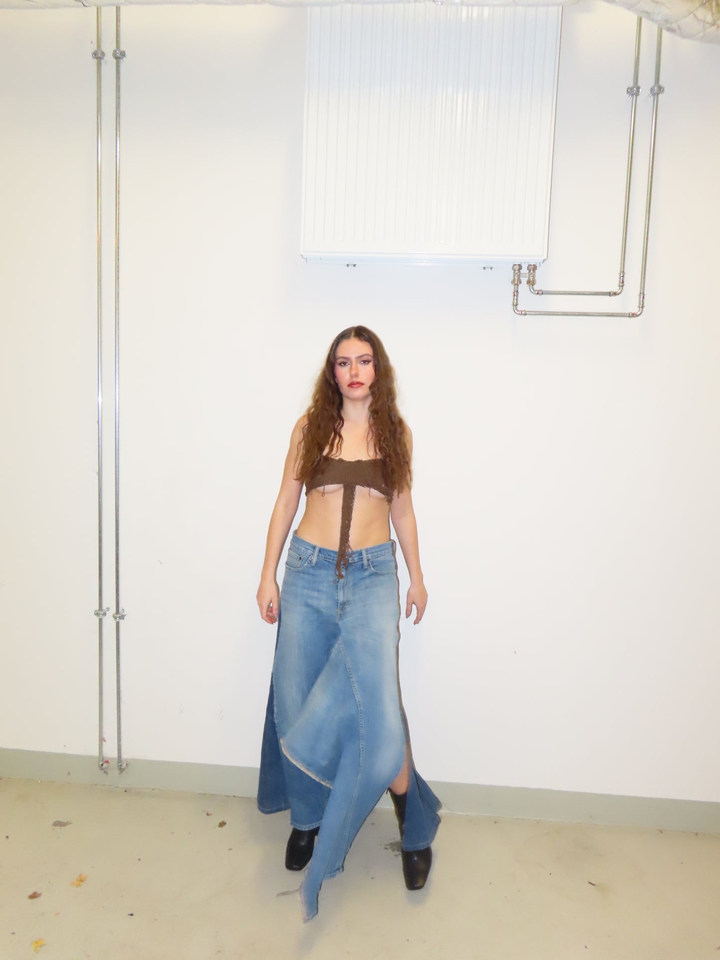 UPCYLED DENIM SKIRT